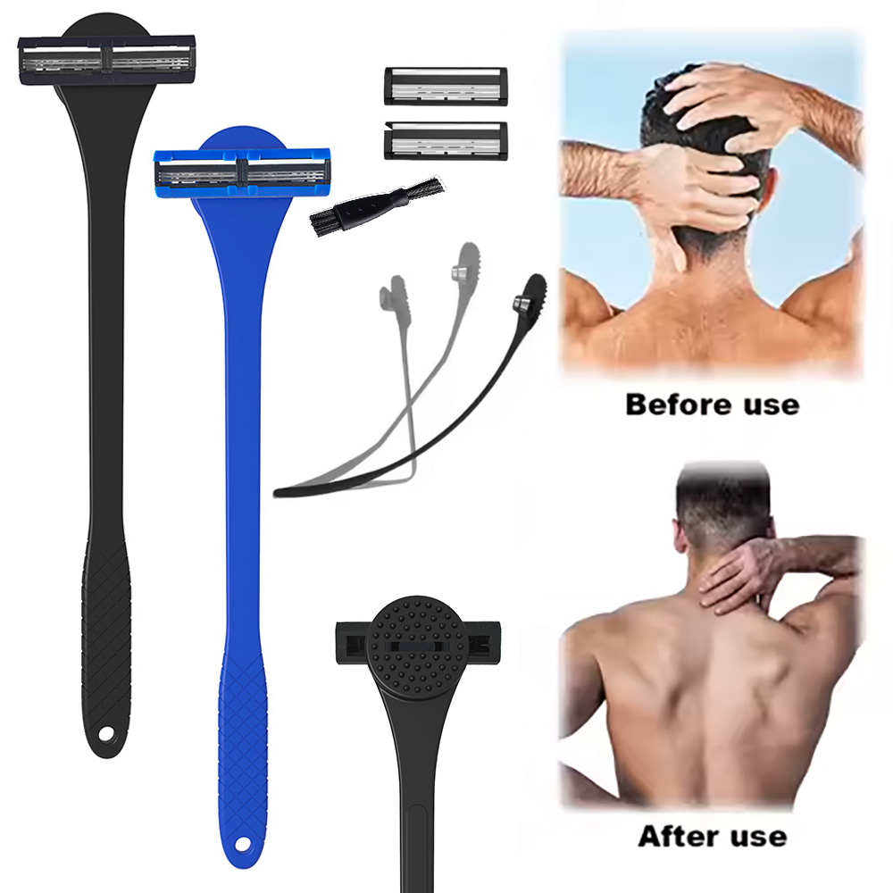 Men'S Grooming Gel - Men's 2-in-1 Silicone Back Shaver Scrubber