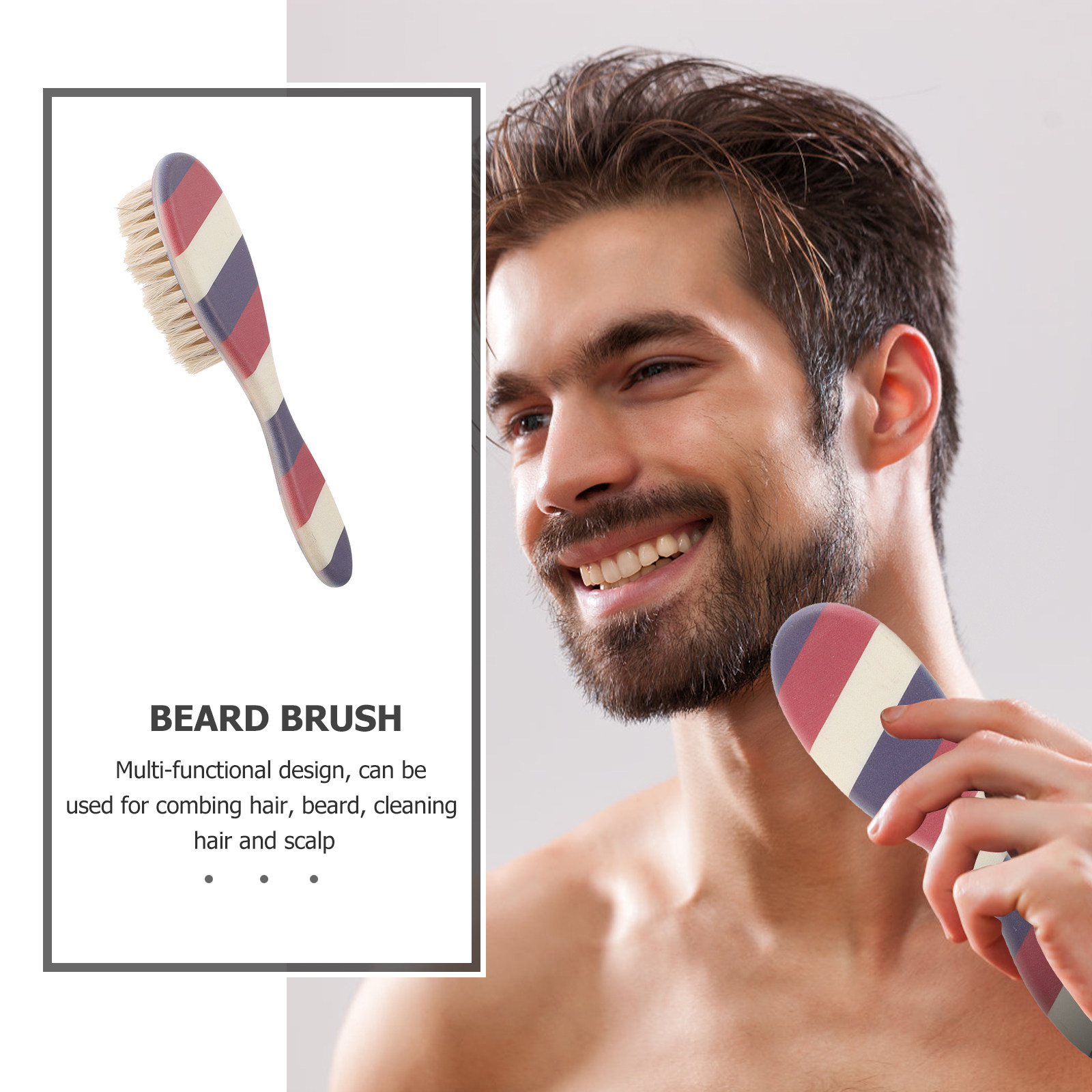 Professional Salon Beard Brush - Mens Grooming Tools recension och pris