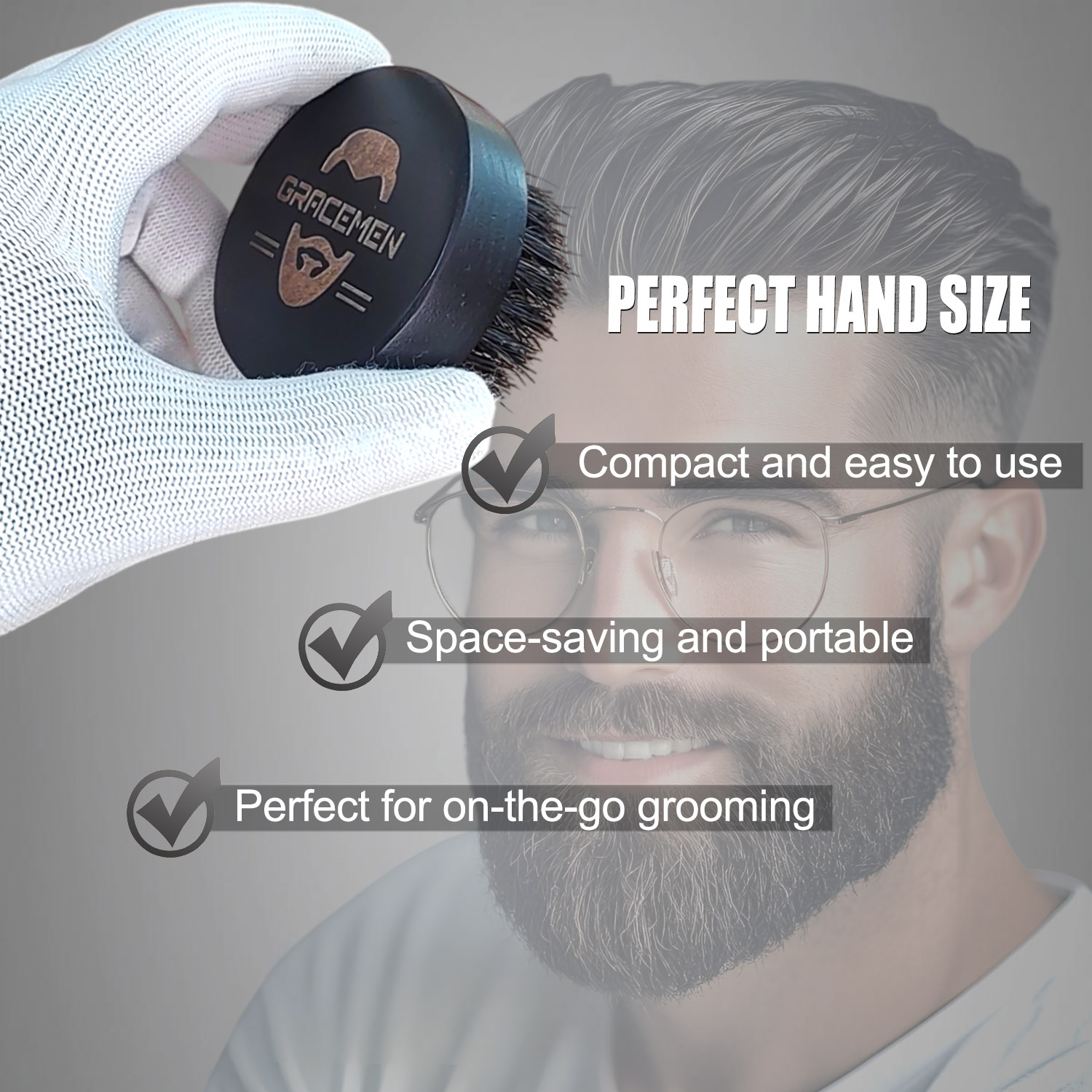 Round Beard Brush for Men – 10 - Men'S Grooming Organizer recension och pris
