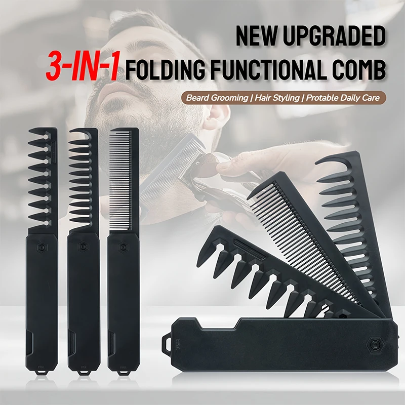 3-in-1 Folding Beard Comb for  - Men'S Grooming Organizer recension och pris